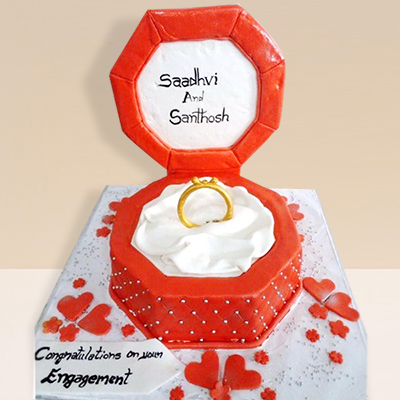 "Designer Engagement Cake WC13 -5kgs  (Bangalore Exclusives) - Click here to View more details about this Product